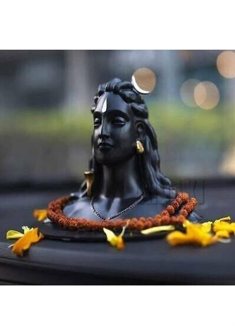 Adiyogi Decorative Showpiece - 12 Cm(Polyresin Black)