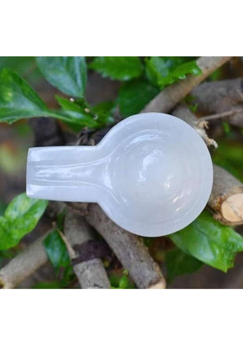 Devlink 100% Clear Quartz Crystal Shivling (Weight - 50G Height- 2.5Cm Approx) Decorative Showpiece - 2.5 Cm(Crystal White) - Indya