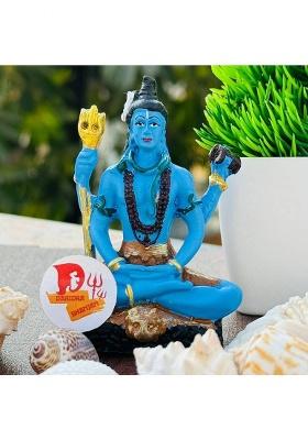 Sanskaari Shiva For Car Dashboard Shiva/Siva/Shivji Murti For Gift Decorative Showpiece - 8 Cm(Resin Multicolor)