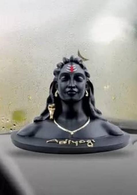 Elitetouch Black Adiyogi Lord Shiva Handcrafted Polyresin Figurine Decorative Showpiece - 10 Cm(Polyresin Black)