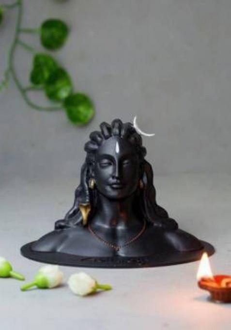 Adiyogi Decorative Showpiece - 11.7 Cm(Polyresin Black)
