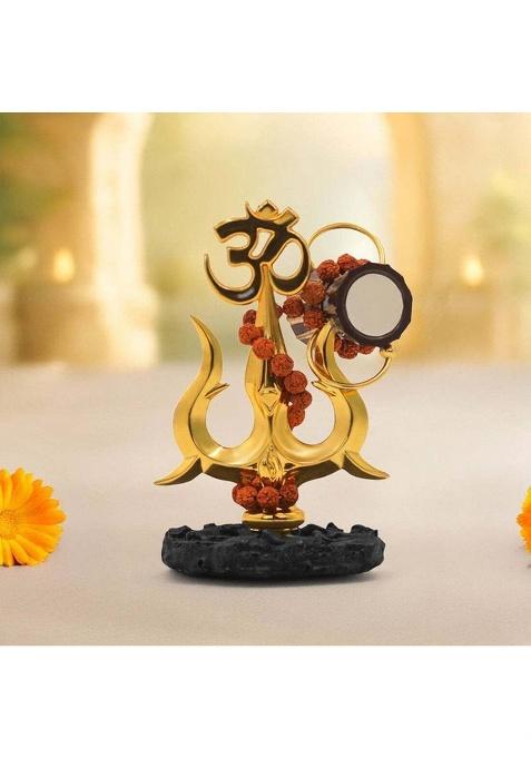 Astrotalk Mahadev Trishul Murti Small Murti For Car Idol For Home & Office - Decorative Showpiece - 11 Cm(Resin Black)
