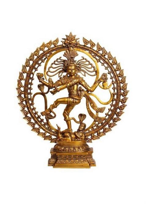 The Himalayan Collections Considered The Supreme Form Of Vishnu Where The Whole Decorative Showpiece - 26 Cm(Brass Gold)