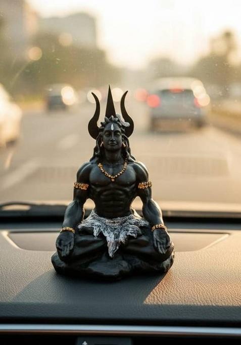Ridhi Samridh Amol Mahayogi Mahadev Decorative Showpiece - 10 Cm(Polyresin Black)