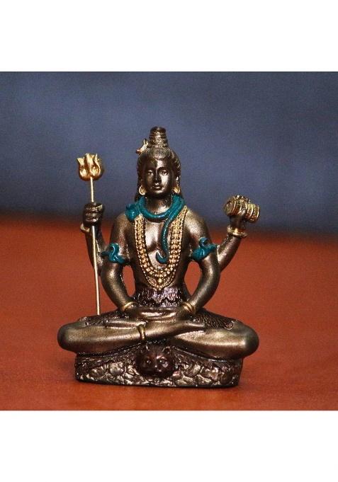 Flipkart Smartbuy Divine Resin Shiva Idol For Car Dashboard - Spiritual Home Decor Decorative Showpiece - 8 Cm(Resin Multicolor)
