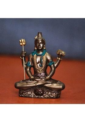 Miss Peach Blessing Resin Shiva Idol For Car Statue Gift Items Showpiece For Home Diwali Decorative Showpiece - 8 Cm(Resin Multicolor)