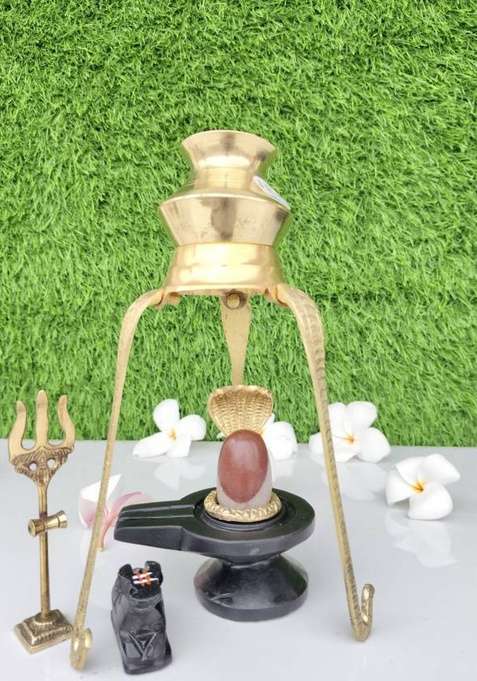 Pujara Shivling Art Decorative Showpiece - 3 Cm(Stone Multicolor)