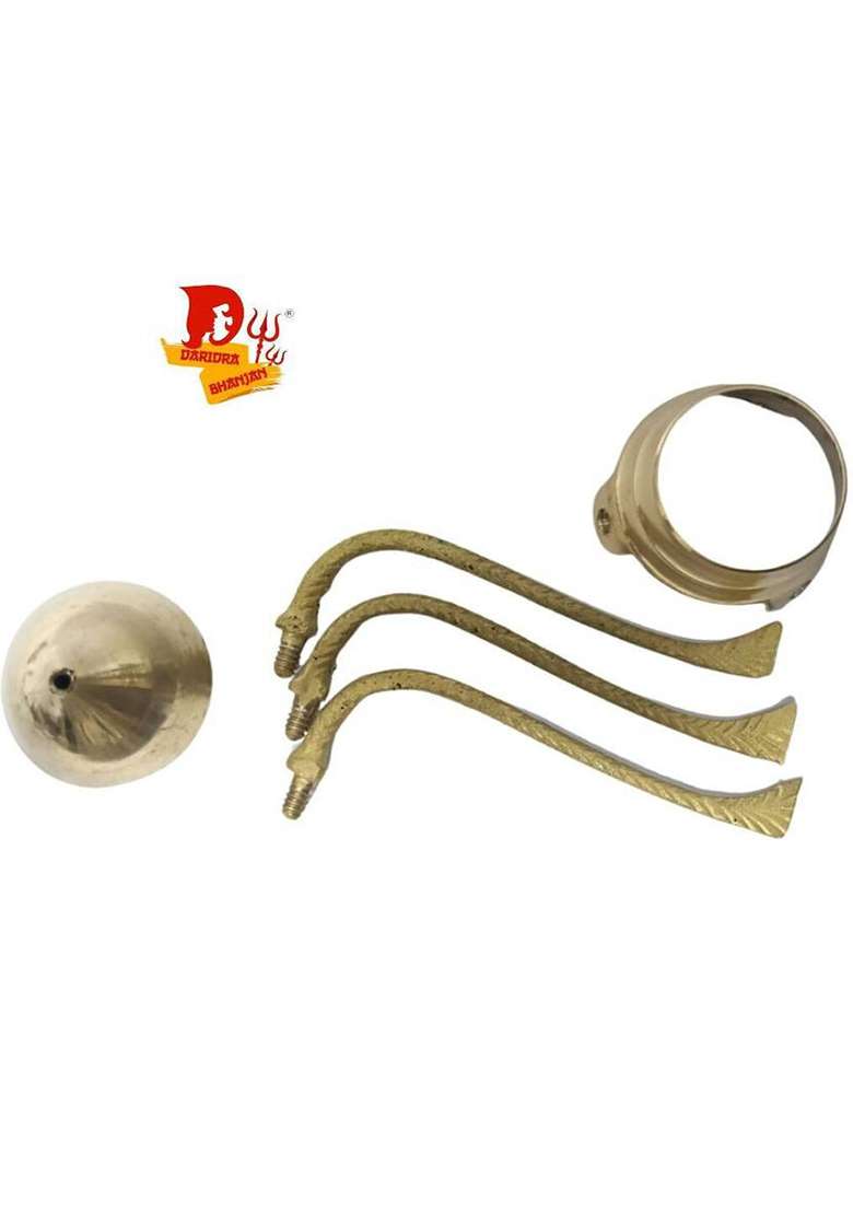 Daridra Bhanjan Shiva Abhishek Stand With Trishul Pooja Trishul And Brass Jal StandWater Stand Decorative Showpiece - 12 Cm(Brass Gold) - Indya