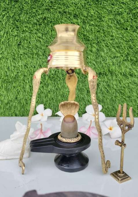 Pujara Shivling Art Decorative Showpiece - 3 Cm(Stone Multicolor)