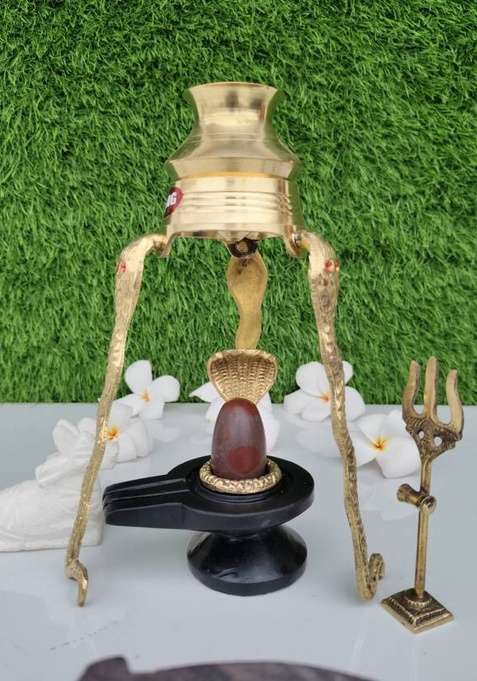 Pujara Shivling Art Narmadeshwar Shivling Original/Shivling Original For Home Puja Fullset Decorative Showpiece - 3 Cm(Stone Multicolor)