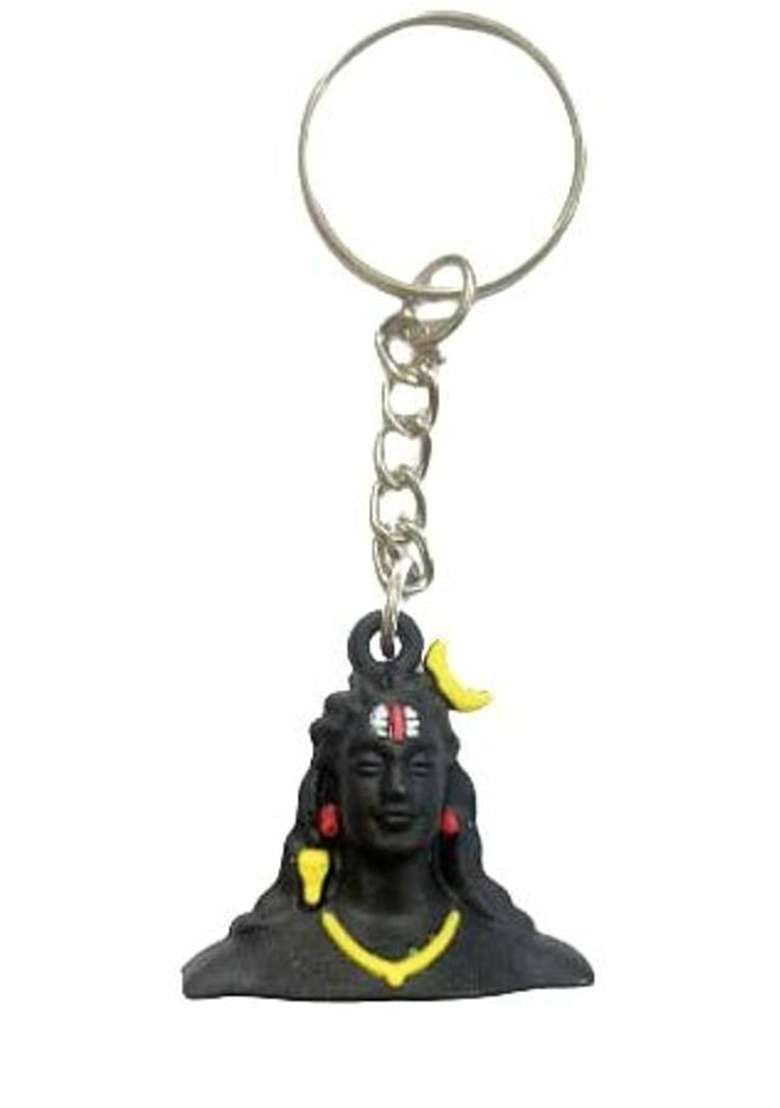 Daridra Bhanjan Black Shiva Ling Shivling With Brass Kalash With Stand Adiyogi Key Free Decorative Showpiece - 10 Cm(Brass Black Gold) - Indya