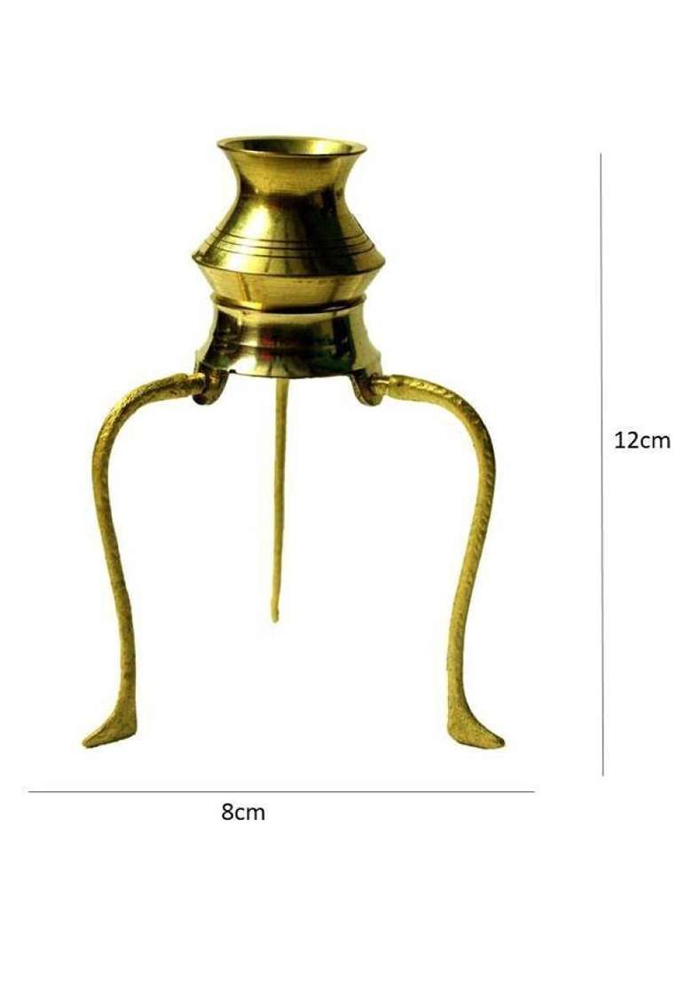 Adiyogi Decorative Showpiece - 11.8 Cm(Brass Gold) - Indya