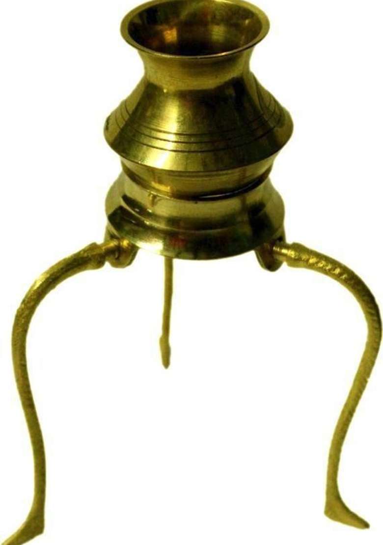 Adiyogi Decorative Showpiece - 11.8 Cm(Brass Gold) - Indya