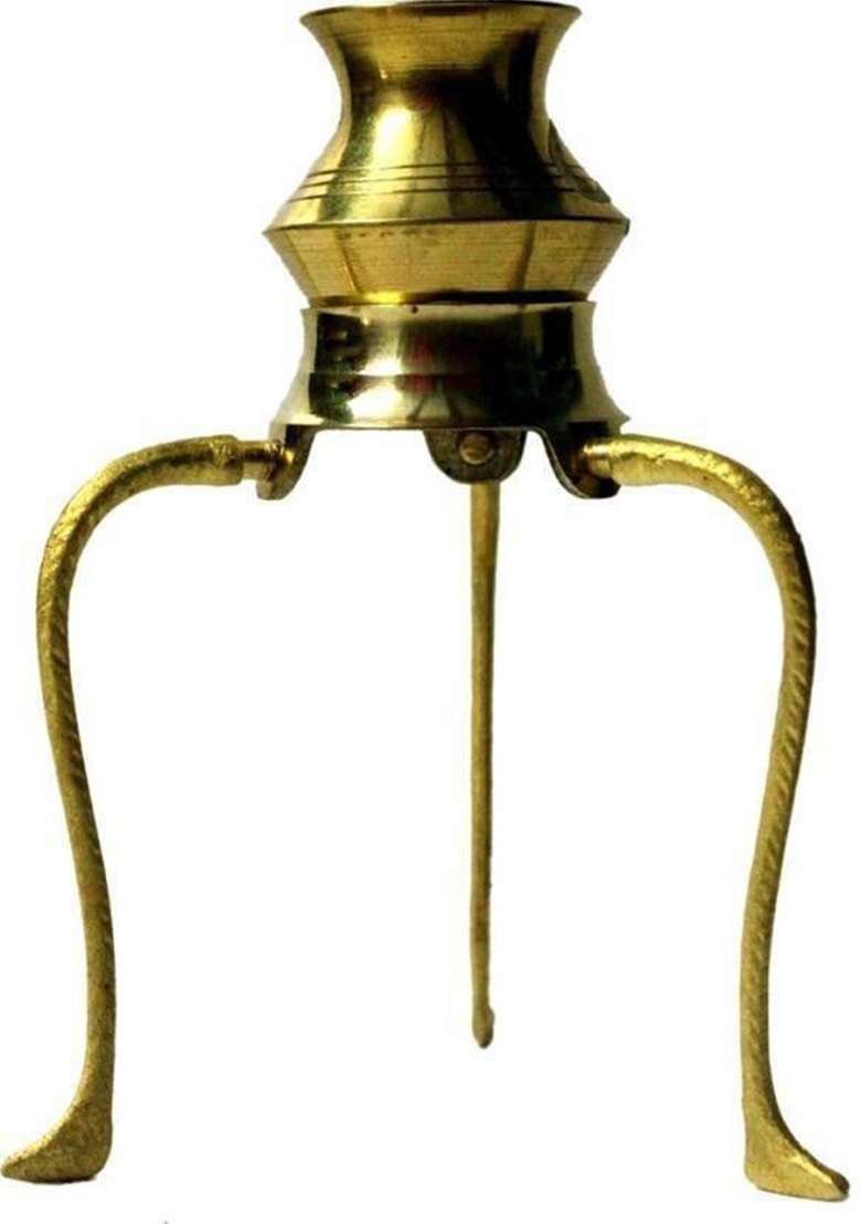 Adiyogi Decorative Showpiece - 11.8 Cm(Brass Gold) - Indya