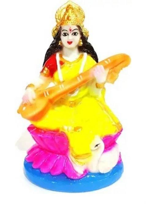 Sbhomeappliances Maa Saraswati Decorative Showpiece - 16 Cm(Marble Multicolor)