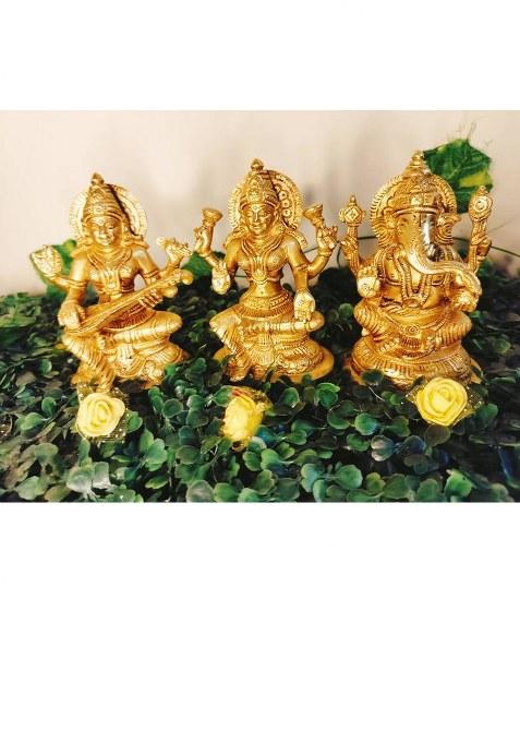 Krishna Creations Decorative Showpiece - 12 Cm(Brass Gold)