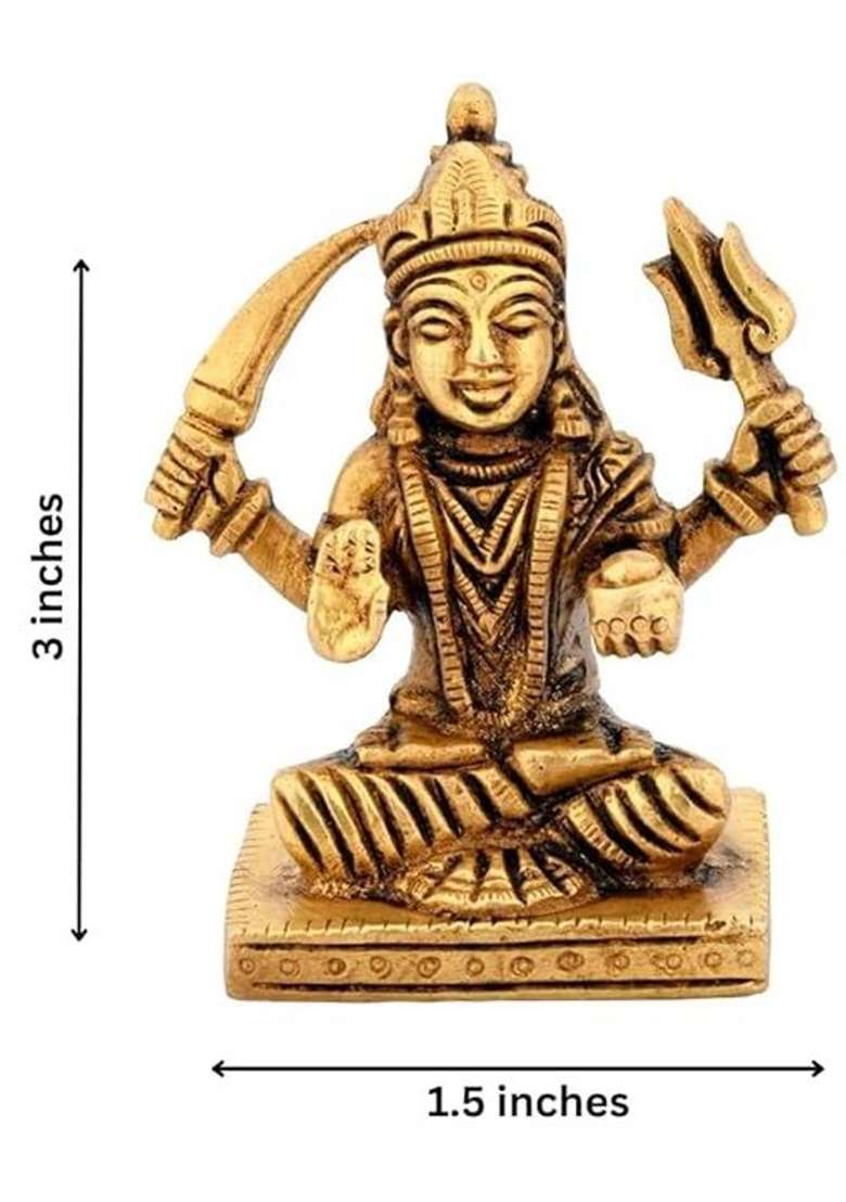 Rbhkj Lord Santoshi Mata Idol Statue Temple Puja Gift 300 Gram Decorative Showpiece - 6.5 Cm(Brass Gold) - Indya