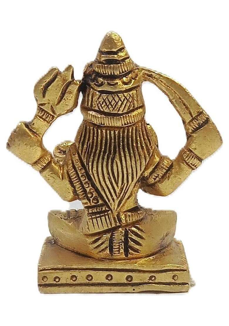 Rbhkj Lord Santoshi Mata Idol Statue Temple Puja Gift 300 Gram Decorative Showpiece - 6.5 Cm(Brass Gold) - Indya