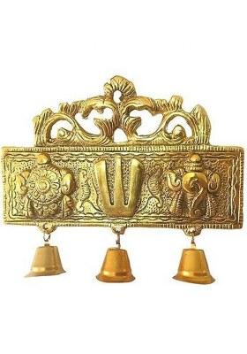 Shri Astha Vinayak Decorative Showpiece - 10 Cm(Metal Gold)