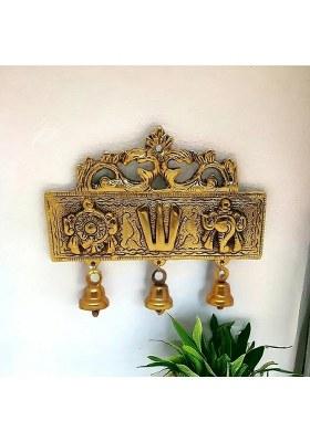 Shri Astha Vinayak Decorative Showpiece - 16 Cm(Metal Gold)
