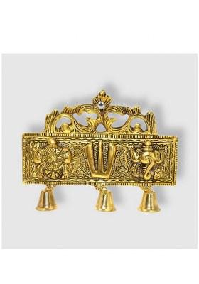 Zenco Tirupati Balaji Shankh Chakra Tilak With Hanuman Ji Namah For Door Car Home Decorative Showpiece - 16 Cm(Metal Gold)