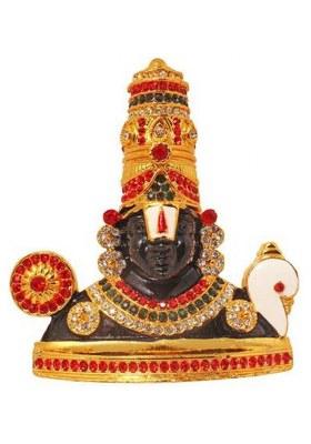 Pk Craft Brass 24 K Gold Plated With Stones Decorative Showpiece - 10 Cm(Brass Multicolor)