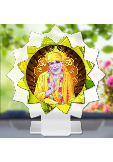 Giftsrange Sai Baba Shirdi Sai Baba Sai Nath Car Dashboard Idol Premium Decorative Showpiece - 11 Cm(Plastic Multicolor)