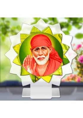 Giftsrange Sai Baba Shirdi Sai Baba Sai Nath Car Dashboard Idol Premium Decorative Showpiece - 11 Cm(Plastic Multicolor)
