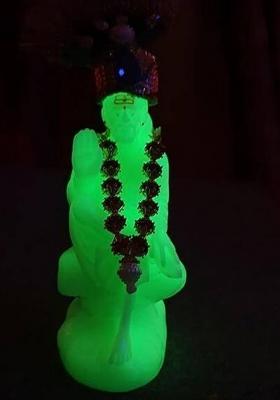 Hemant Art Shirdi Sai Baba Radium Marble Aashirwad IdolStatue 3.5 Inch Decorative Showpiece - 5 Cm(Marble Green)