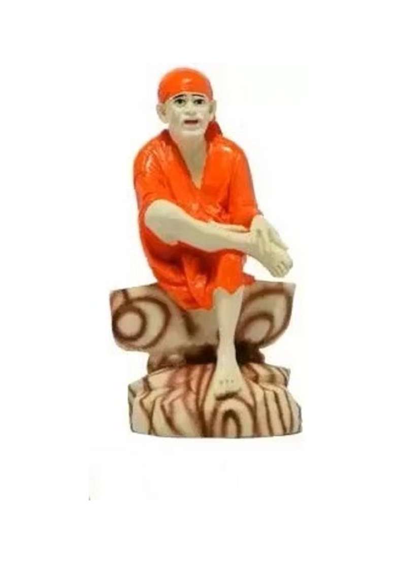 Shree Krishana Traders Combo Pack Of 2 Sai Baba Idol Statue Decorative Showpiece - 10 Cm(Resin Yellow) - Indya