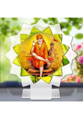 Giftsrange Sai Baba Shirdi Sai Baba Sai Nath Car Dashboard Idol Premium Decorative Showpiece - 11 Cm(Plastic Multicolor)