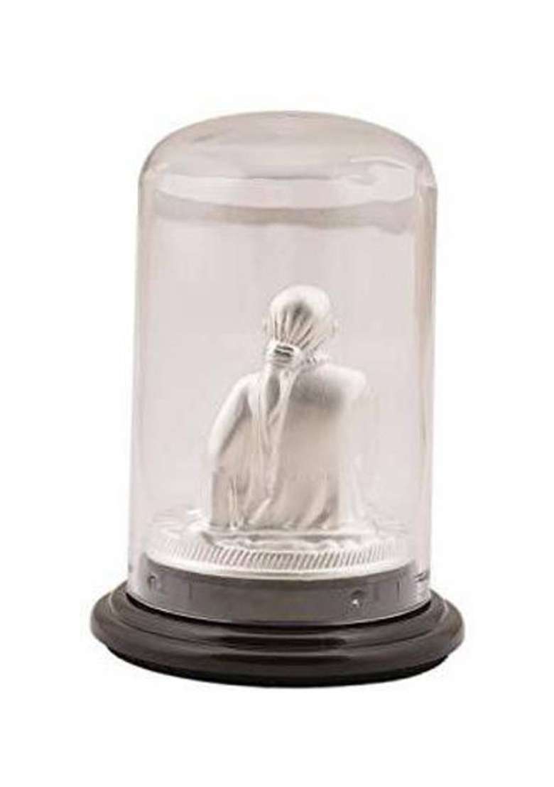 Silverspot Jewel 999 Pure Silver Sai Baba/Sai Nath Idol For Ospicious Occassions Decorative Showpiece - 12 Cm(Silver White) - Indya