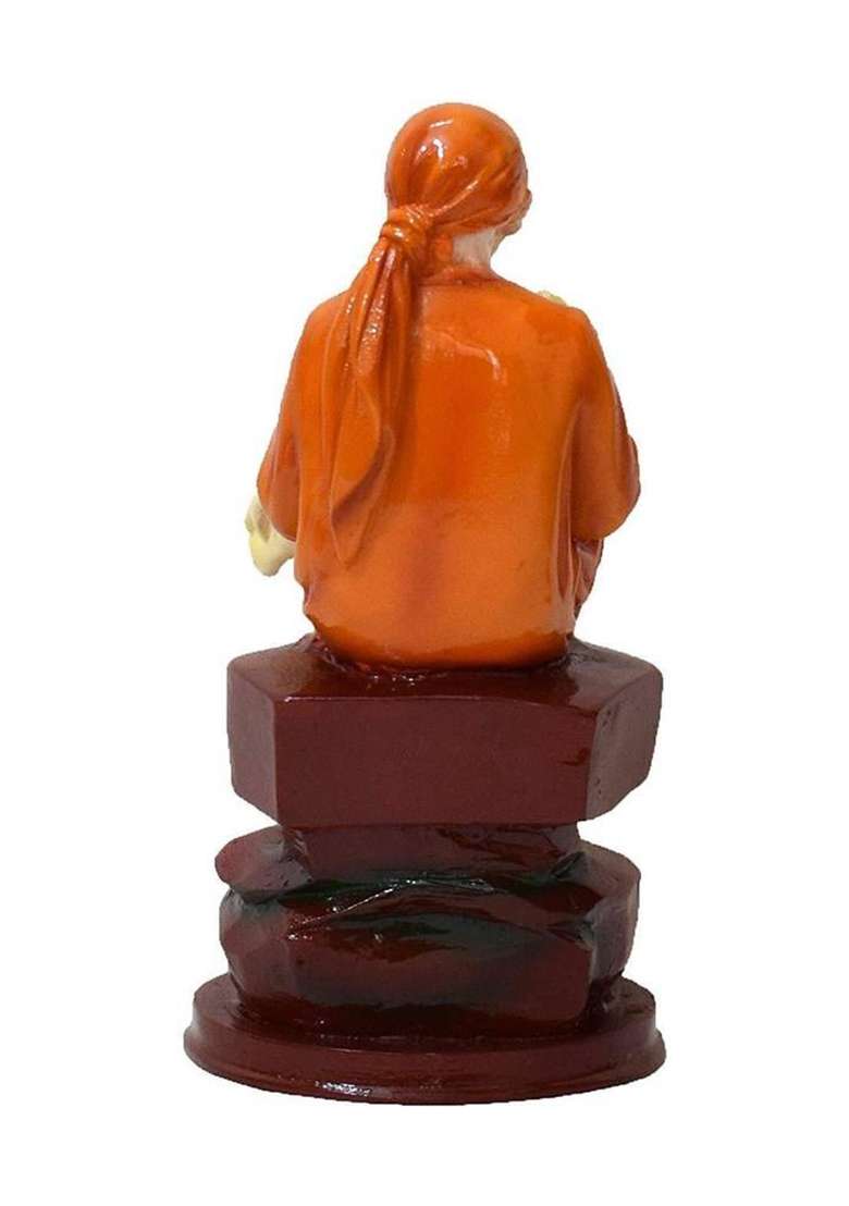 Elitetouch Sai Baba Statue Sai Baba Idol Marble Finish Sai Baba Mjurti Decorative Showpiece - 16 Cm(Marble Multicolor) - Indya