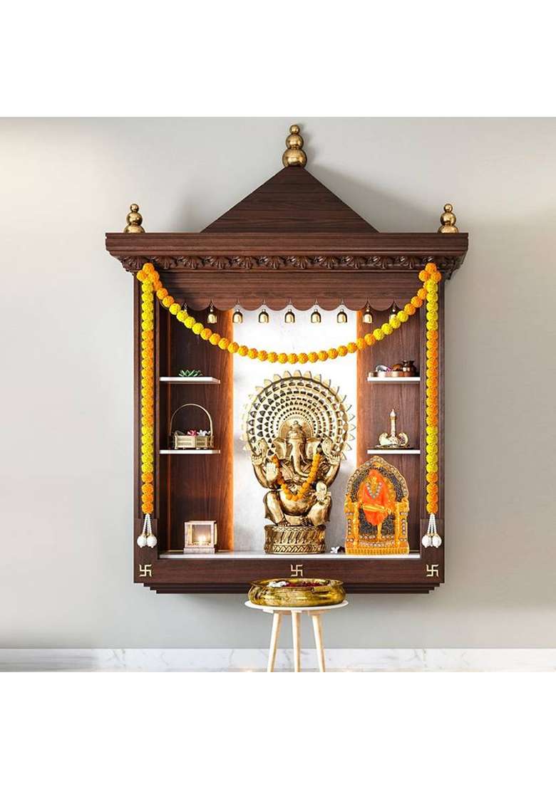 Memoir Brass Gold Shirdi Sai Baba Stand Idol Figurine Spiritual Decorative Showpiece - 30 Cm(Brass Gold) - Indya