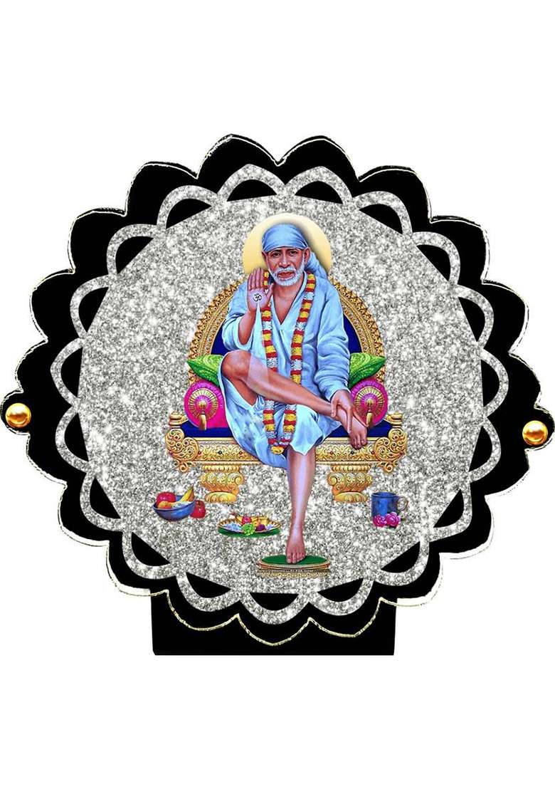 Artle Media Sai Baba 2 Decorative Showpiece - 10 Cm(Plastic Multicolor) - Indya