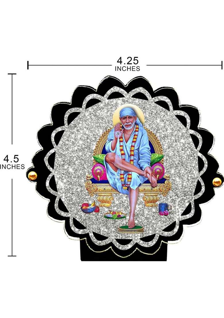 Artle Media Sai Baba 2 Decorative Showpiece - 10 Cm(Plastic Multicolor) - Indya