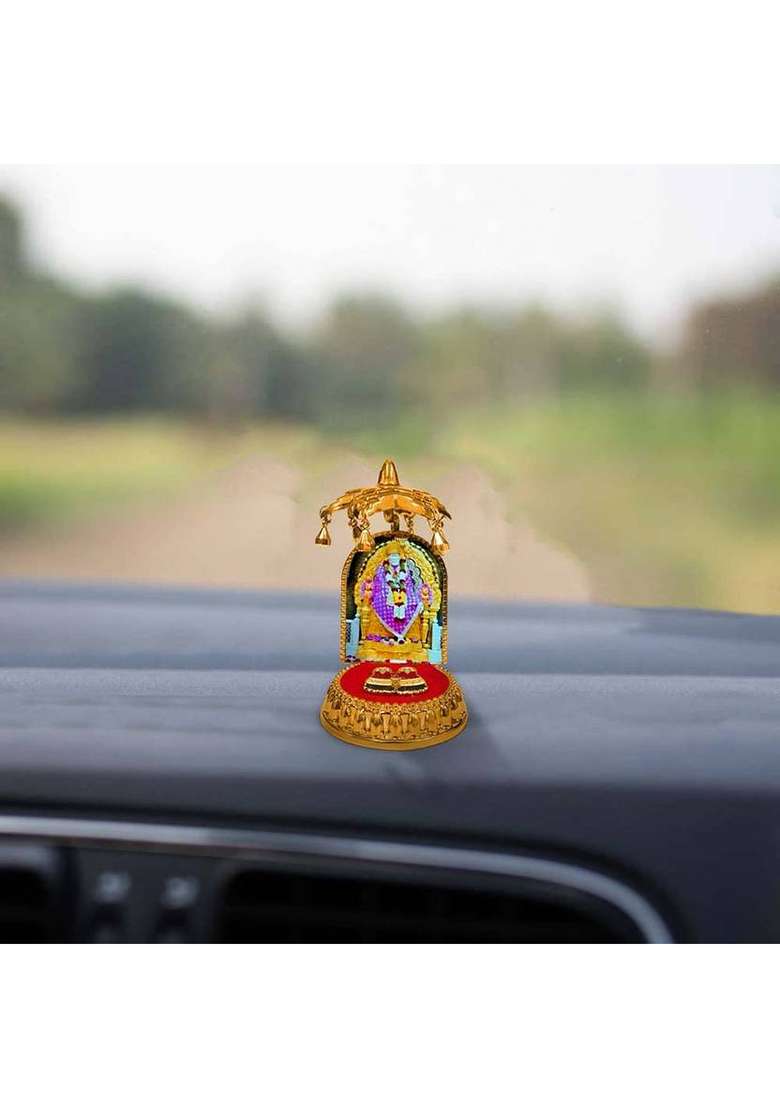 Divaura God Shirdi Sai Baba Divine Idol With Charan Paduka & Umbrella Chhatra Statue Decorative Showpiece - 10 Cm(Plastic Multicolor) - Indya