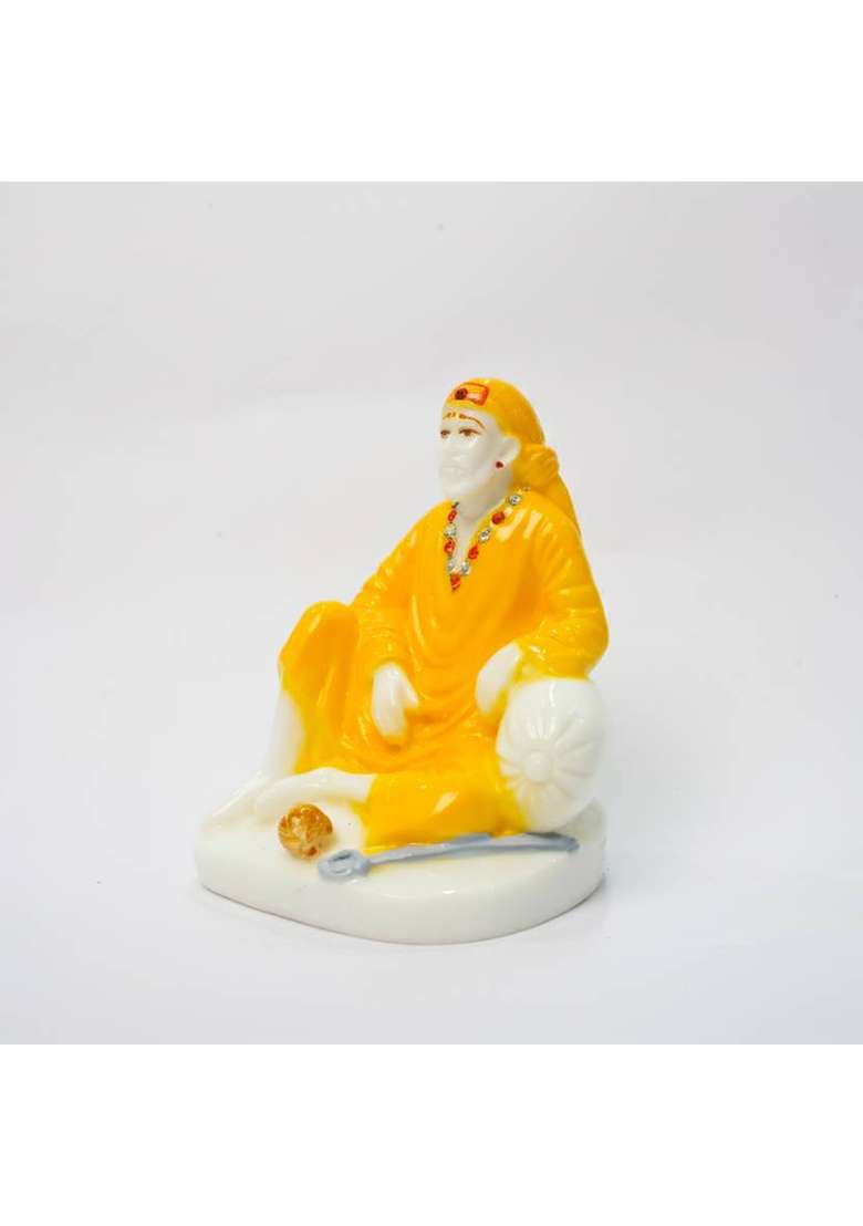 Sai Divya Decorative Showpiece - 11 Cm(Marble Yellow) - Indya