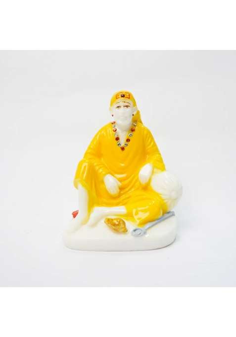 Sai Divya Decorative Showpiece - 11 Cm(Marble Yellow)