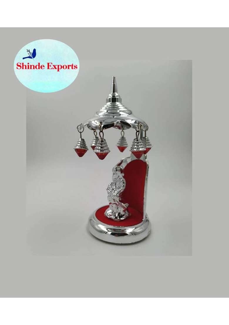 Shinde Exports Shirdi Saibaba Car Dashboard Idol For Car/Statue/Car Temple Decorative Showpiece - 15 Cm(Plastic Silver) - Indya