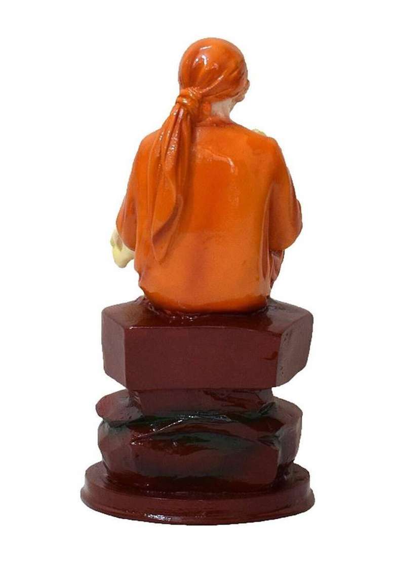 Navyaksh Sai Baba Statue Sai Baba Idol Marble Finish Sai Baba Mjurti Decorative Showpiece - 16 Cm(Marble Multicolor) - Indya