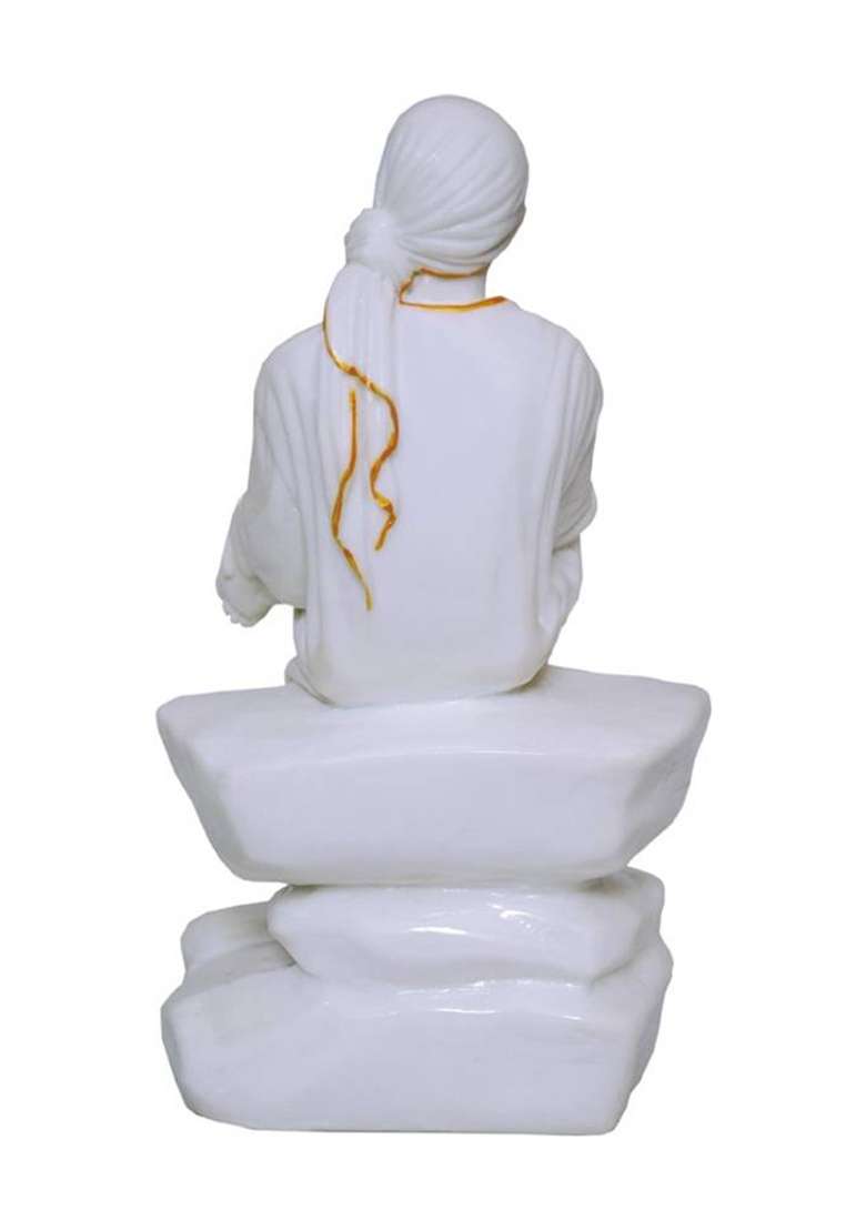 Sai Hastkala Kendra Sai BabaShrdi Wale Baba Satguru W/G 11 Decorative Showpiece - 28 Cm(Marble White) - Indya