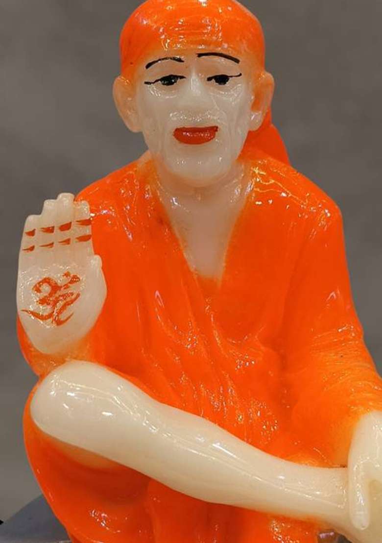 Kalka Enterprises Beautiful Sai Baba Decorative Showpiece - 19 Cm(Resin Multicolor) - Indya