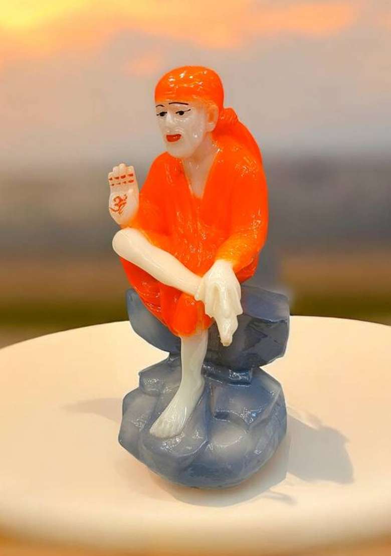 Kalka Enterprises Beautiful Sai Baba Decorative Showpiece - 19 Cm(Resin Multicolor) - Indya
