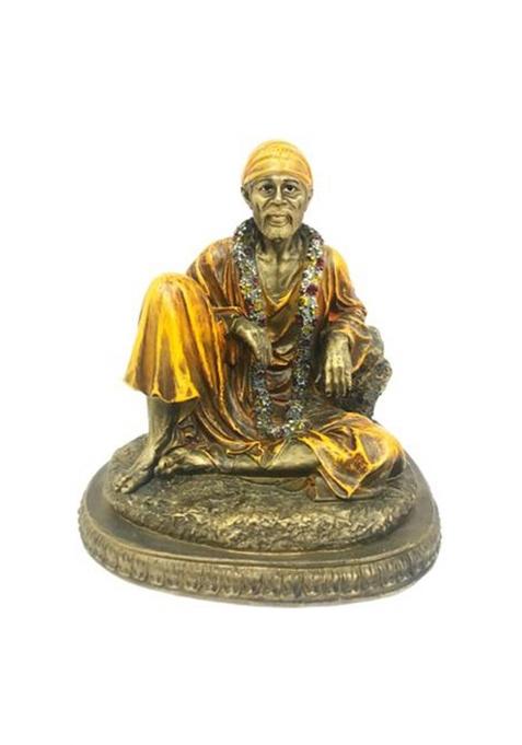 Sri Krishna Culture Sri Krishna Culture Sai Baba Murti/Idol/Statue Decorative Showpiece - 18.75 Cm(Polyresin Multicolor)