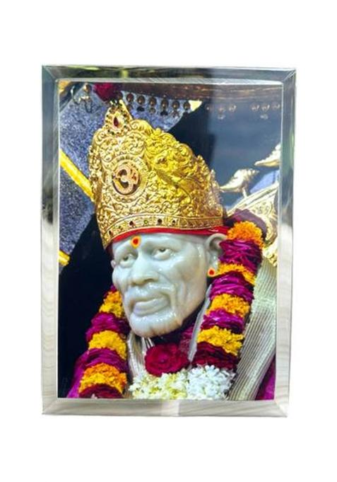 Saichha Gifts Shirdi Saibaba Acrylic Car Dashboard Idol Decorative Showpiece - 13 Cm(Plastic Multicolor)