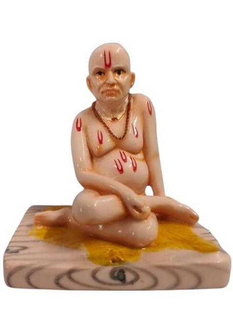 Karighar Swami Samarth Murti Decorative Showpiece - 8 Cm(Polyresin Multicolor)