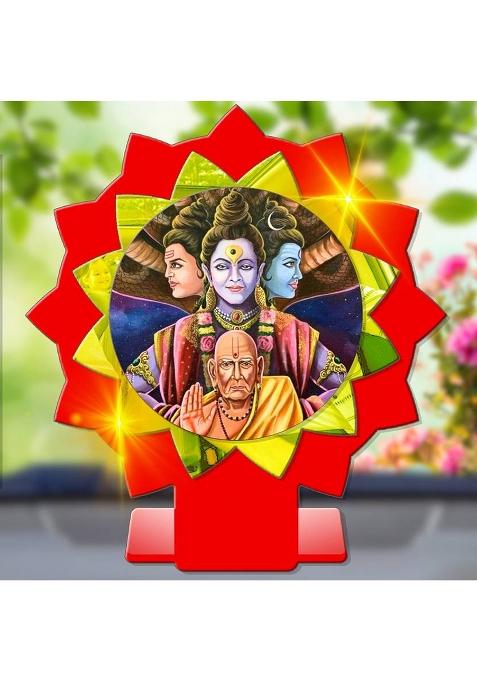 Giftsrange Akkalkot Swami Samarth Maharaj Car Dashboard Idol Premium Decorative Showpiece - 11 Cm(Plastic Multicolor)