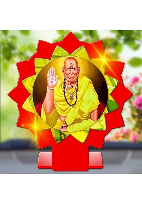 Giftsrange Akkalkot Swami Samarth Maharaj Car Dashboard Idol Premium Decorative Showpiece - 11 Cm(Plastic Multicolor)