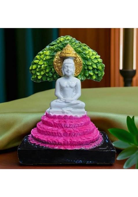 Gauhars Art Mahaveer Bhagwan Ji Decorative Showpiece - 21 Cm(Resin Multicolor)